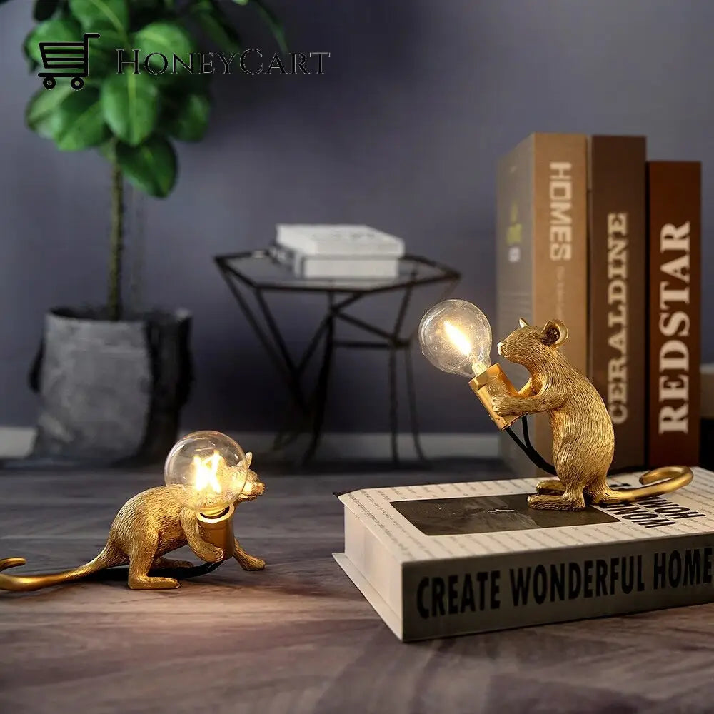 Mili Mouse Table Lamp Golden Standing Lamps