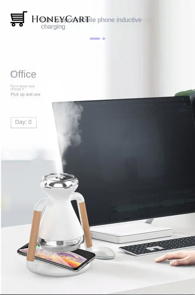 Mini Air Humidifier Wireless Phone Charger Humidifiers