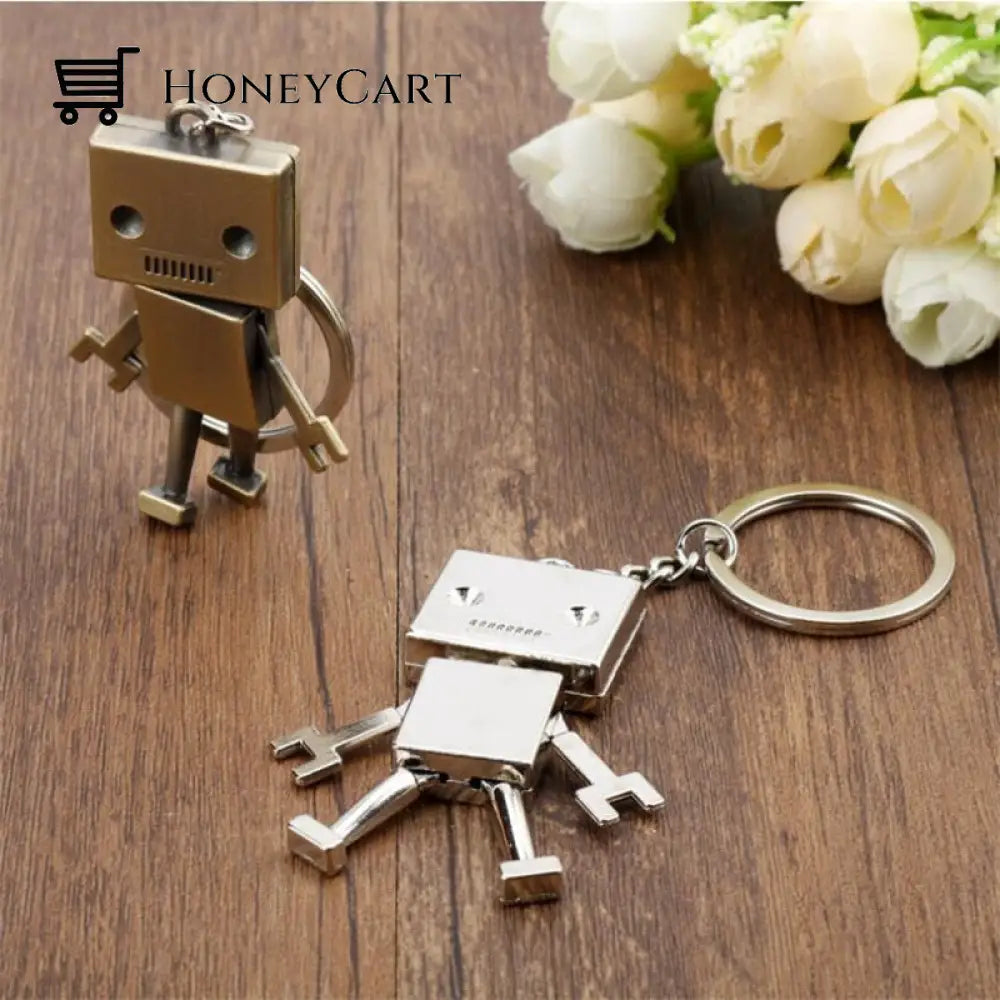 Mini Confused Robot Keychain Keychains