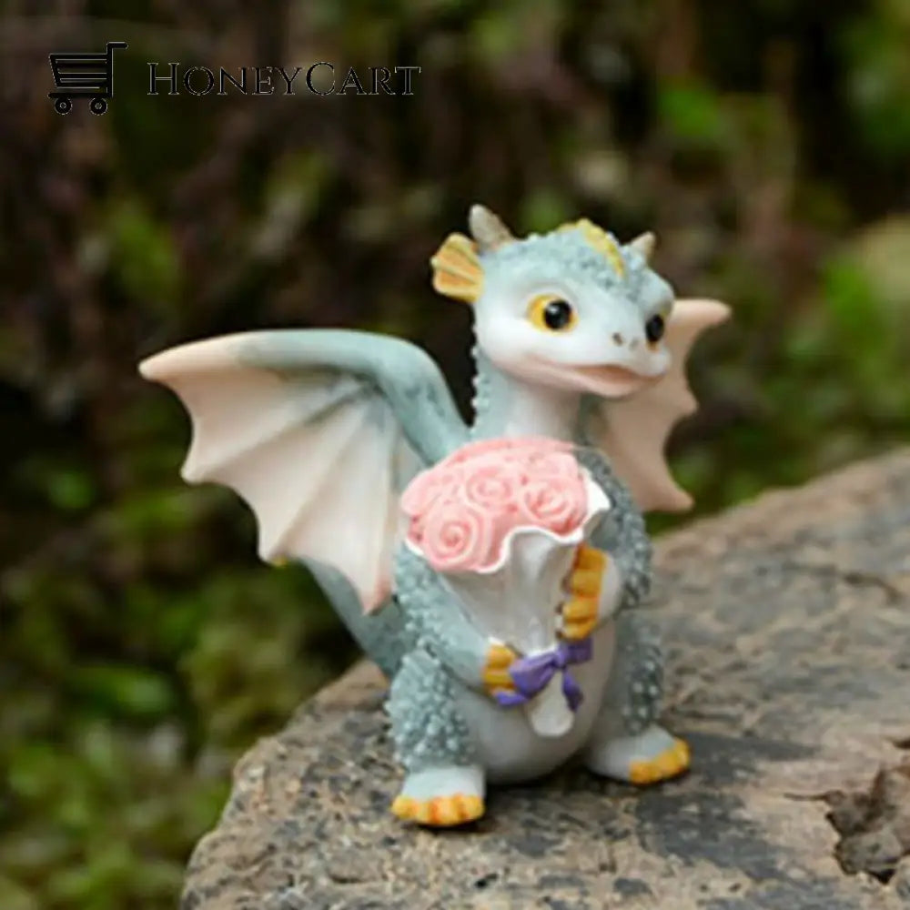 Mini Cute Dragon Statue Decoration C