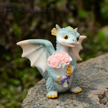 Mini Cute Dragon Statue Decoration C