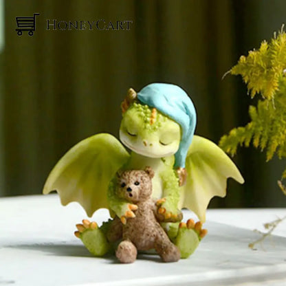 Mini Cute Dragon Statue Decoration Q