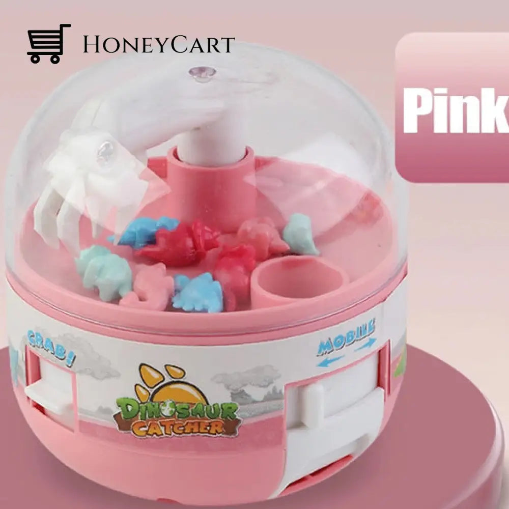 Mini Dinosaur Claw Machine Toys Pink