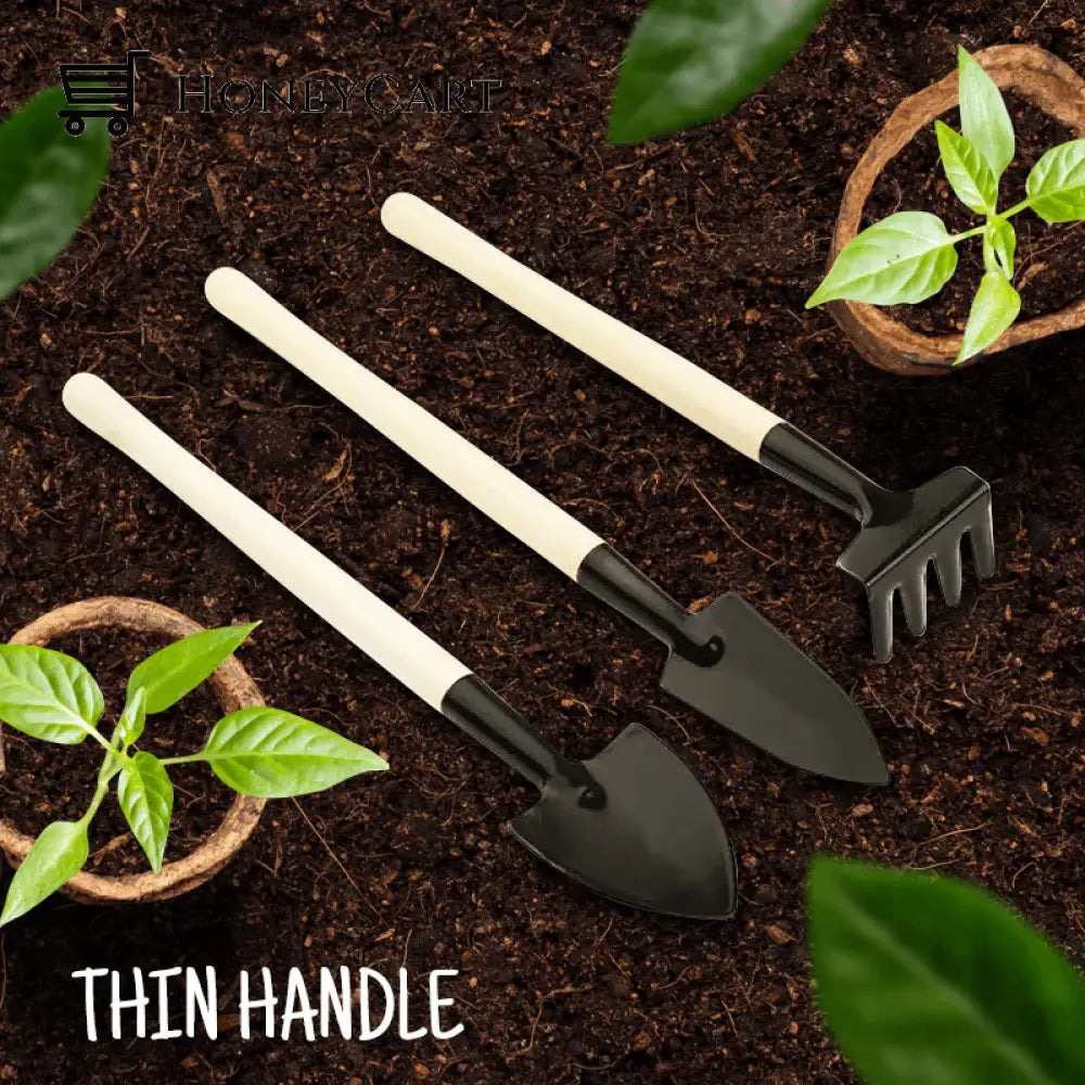 Mini Gardening Tools 3Pcs Set Thin Handle