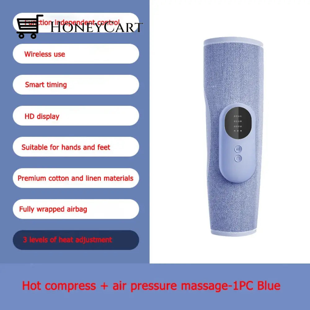 Minimal Air Wireless Vibration Portable Leg Massager 1Pc Blue 2Mode Massagers