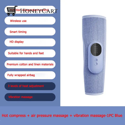 Minimal Air Wireless Vibration Portable Leg Massager 1Pc Blue 3Mode Massagers
