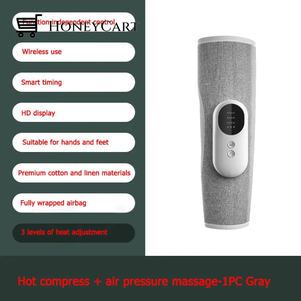 Minimal Air Wireless Vibration Portable Leg Massager 1Pc Gray 2Mode Massagers