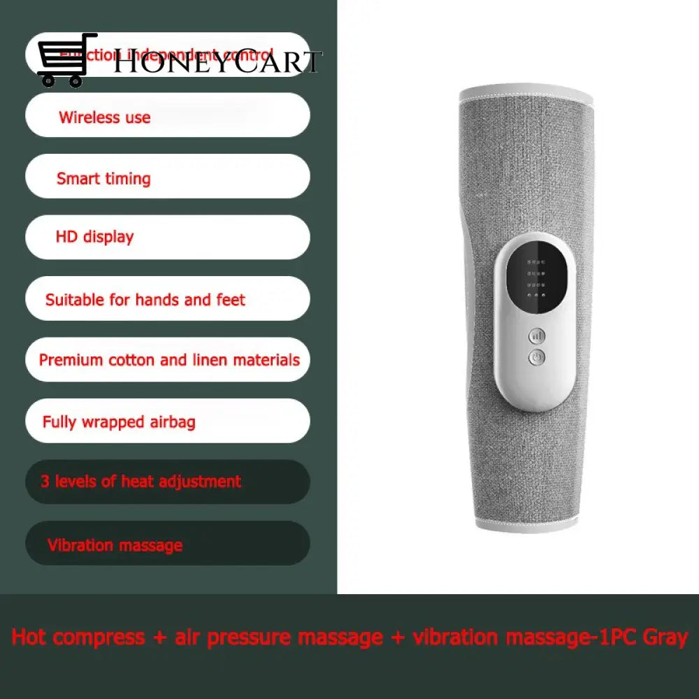 Minimal Air Wireless Vibration Portable Leg Massager 1Pc Gray 3Mode Massagers