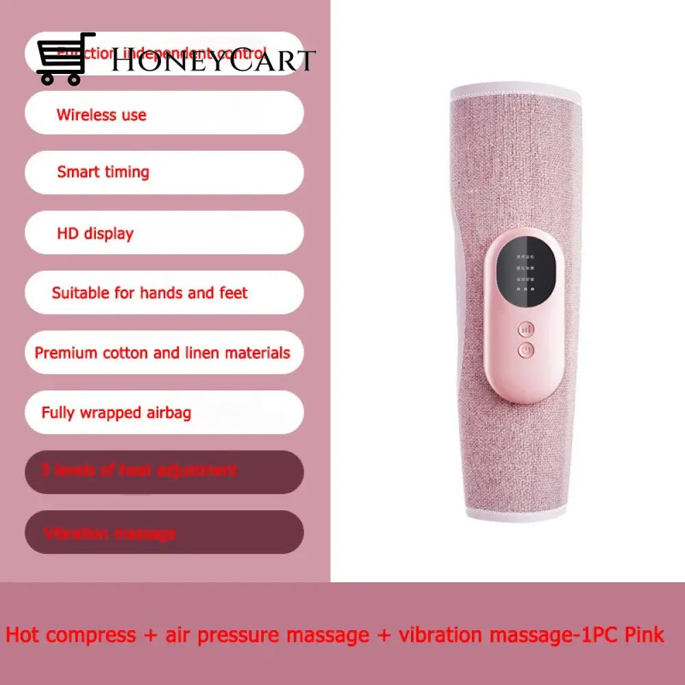 Minimal Air Wireless Vibration Portable Leg Massager 1Pc Pink 3Mode Massagers