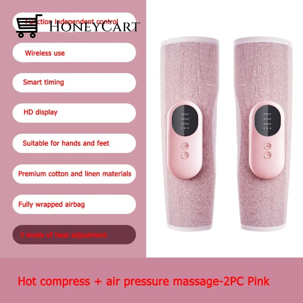 Minimal Air Wireless Vibration Portable Leg Massager 2Pc Pink 2Mode Massagers