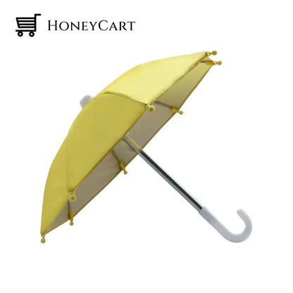 Mobile Phone Protector Mini Bike Umbrella Yellow Gadget