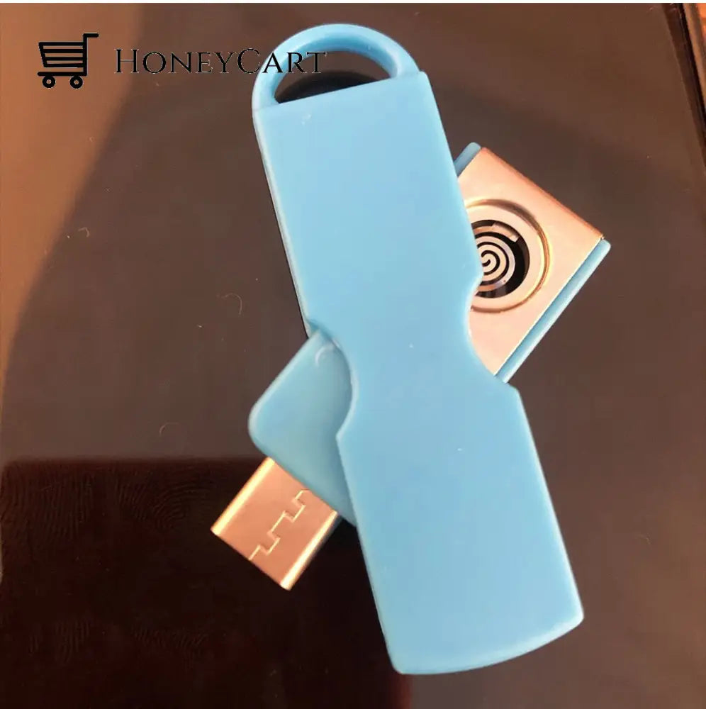 Mobile Phone Usb In-Line Cigarette Lighter Type-C Micro Convenient Mini Outdoor Blue Home & Garden