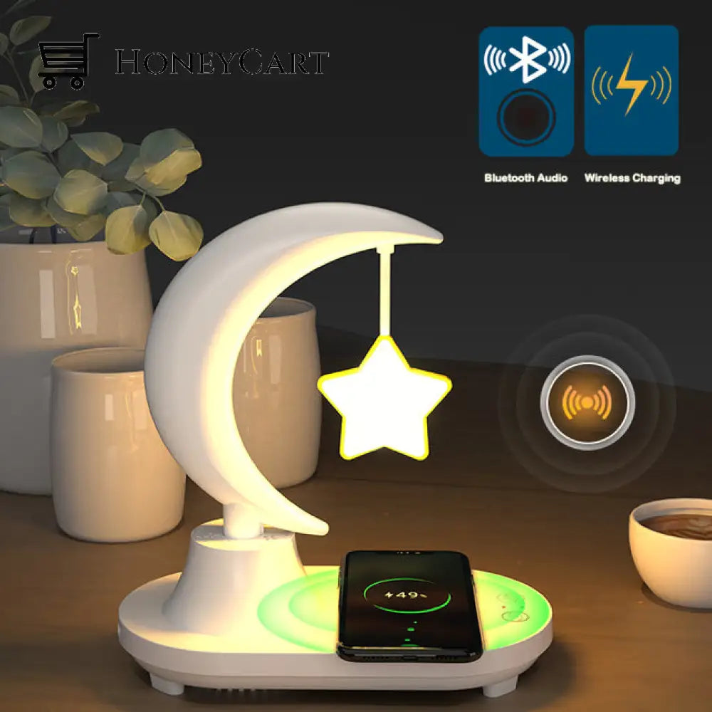 Moon Star Wireless Charging Night Lamp / Bluetooth Audio Lamps