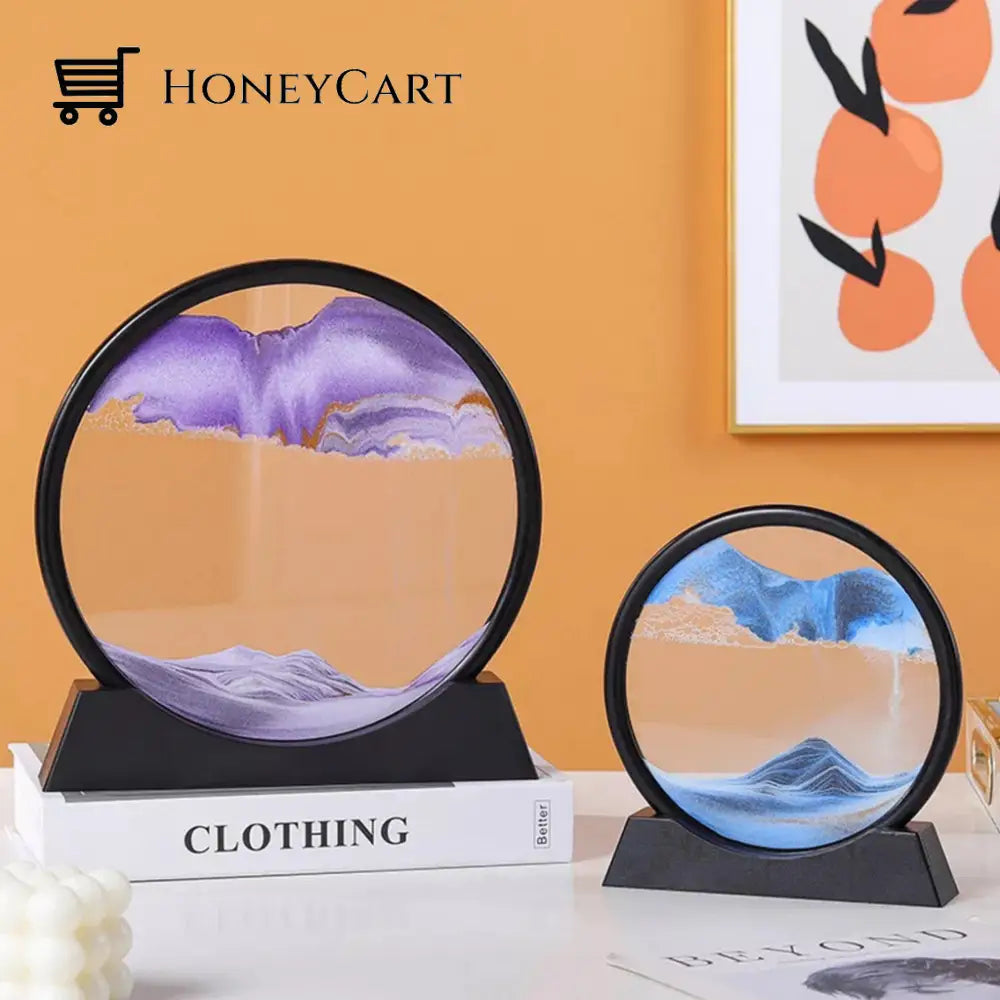 Moving Sand Art Hourglass Picture [Freeship]