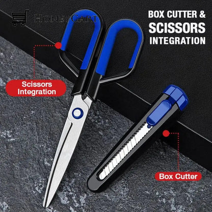 Multi-Function Anti-Stick Scissors Blue