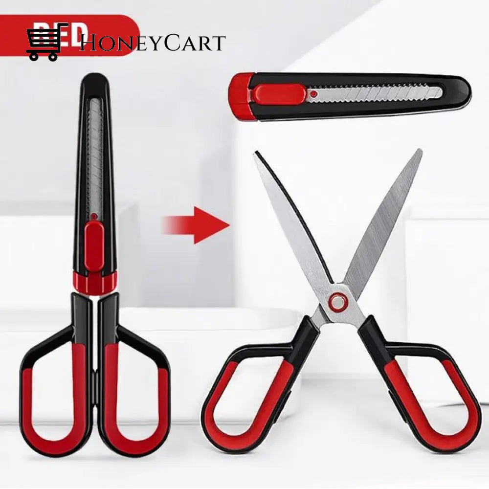 Multi-Function Anti-Stick Scissors Red