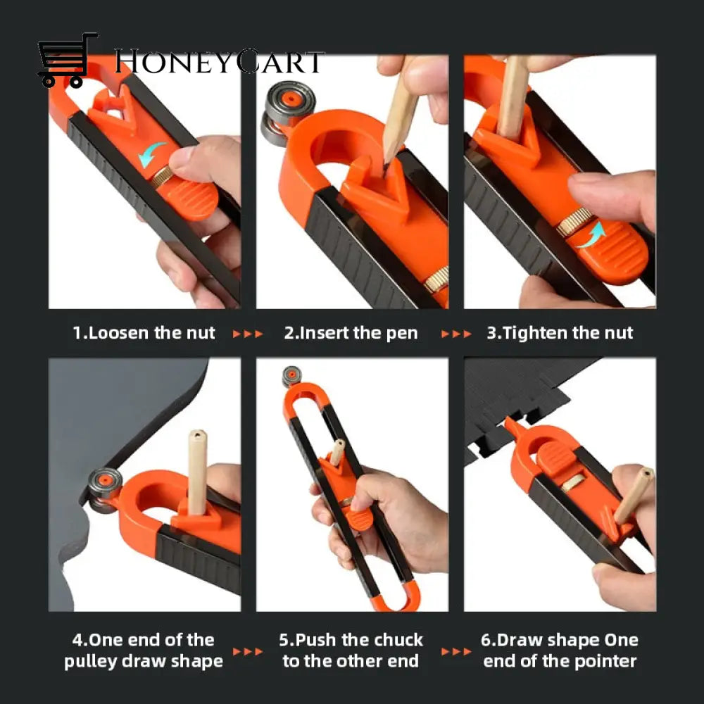 Multifunction Contour Gauge Tool With Lock