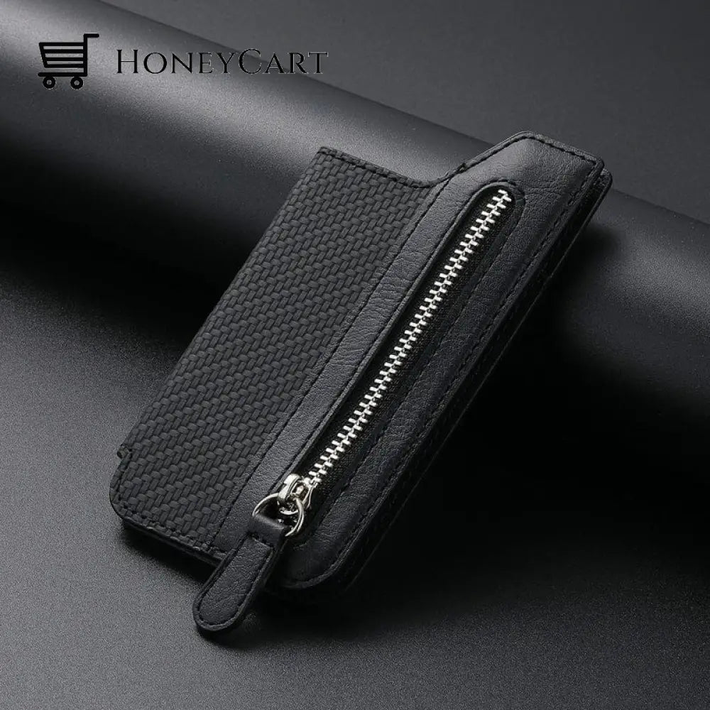 Multifunctional Adhesive Phone Wallet Card Holder Black