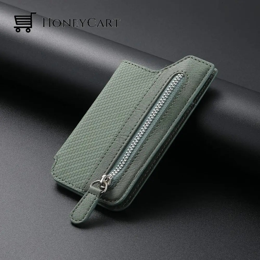 Multifunctional Adhesive Phone Wallet Card Holder Green