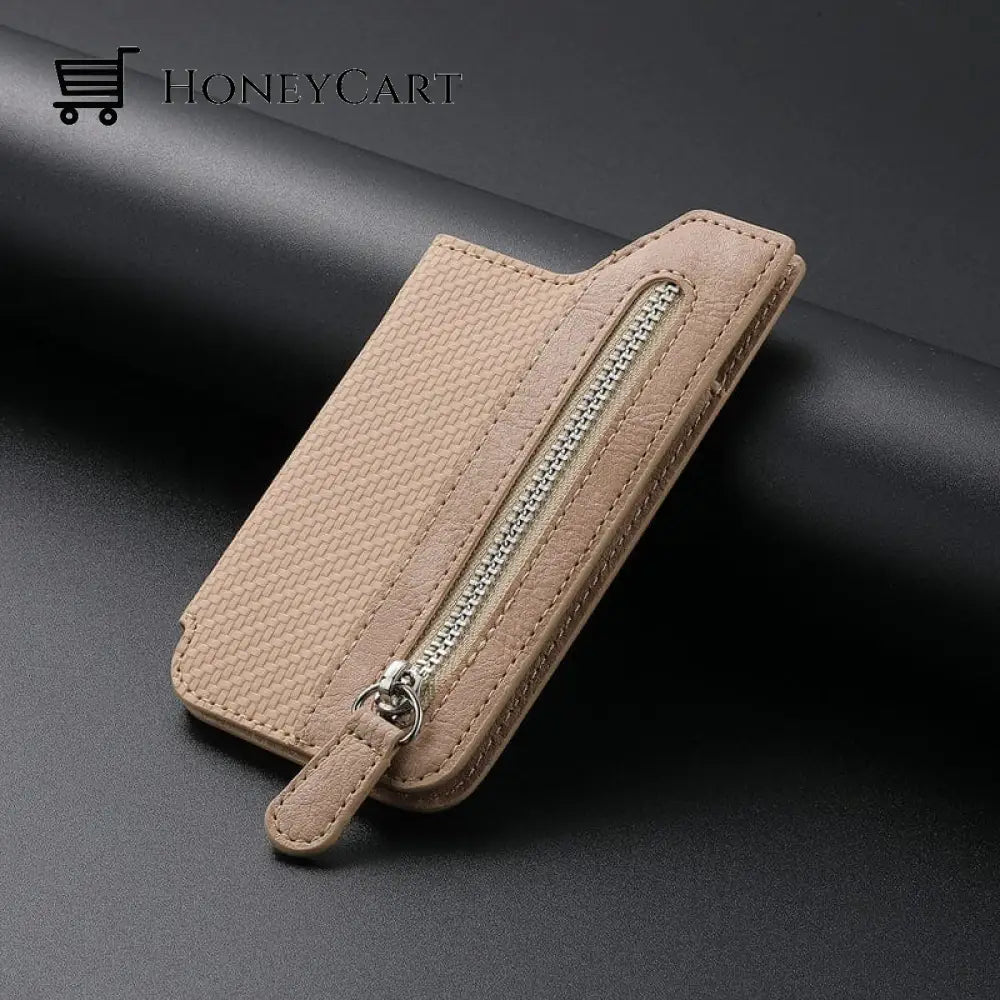 Multifunctional Adhesive Phone Wallet Card Holder Khaki