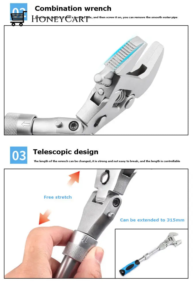 Multifunctional Adjustable Universal Wrench Tools