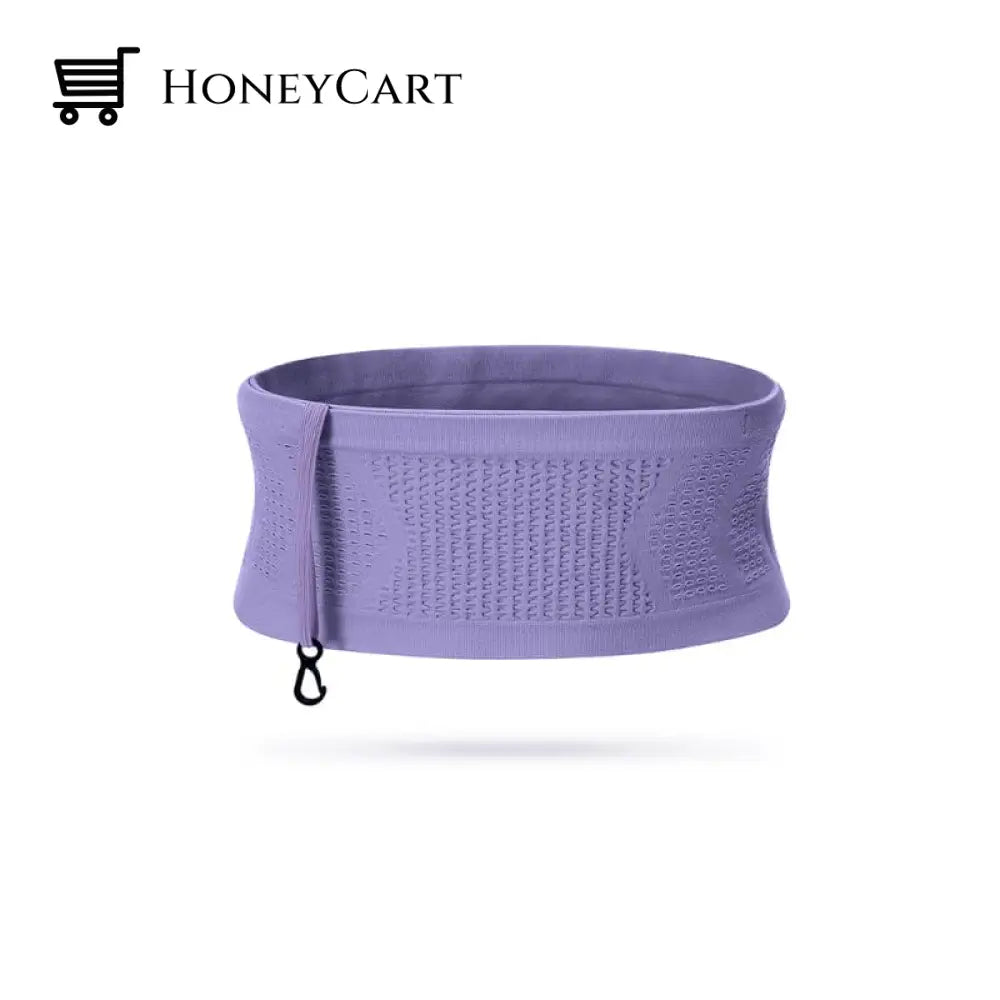 Multifunctional Knit Breathable Concealed Waist Bag Purple / S