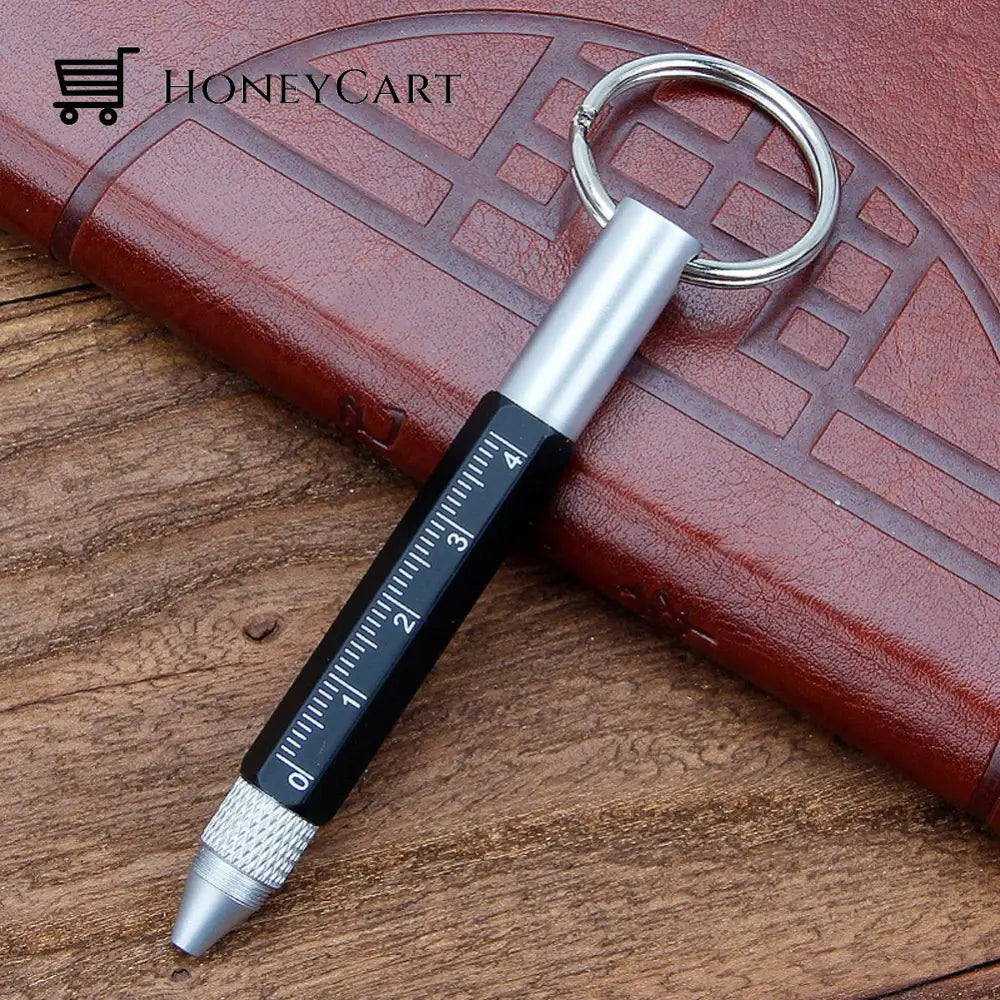 Multifunctional Touch Screen Keychain Screw Driver Pen Black Round Pen Pens