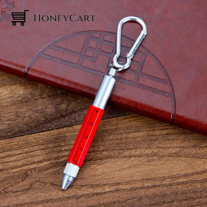 Multifunctional Touch Screen Keychain Screw Driver Pen Red Buckle Pen Pens