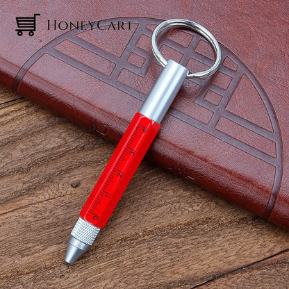 Multifunctional Touch Screen Keychain Screw Driver Pen Red Round Pen Pens