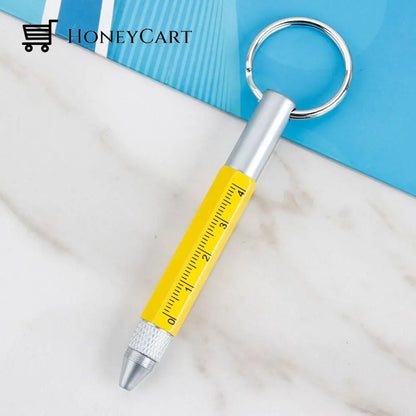 Multifunctional Touch Screen Keychain Screw Driver Pen Yellow Round Pen Pens