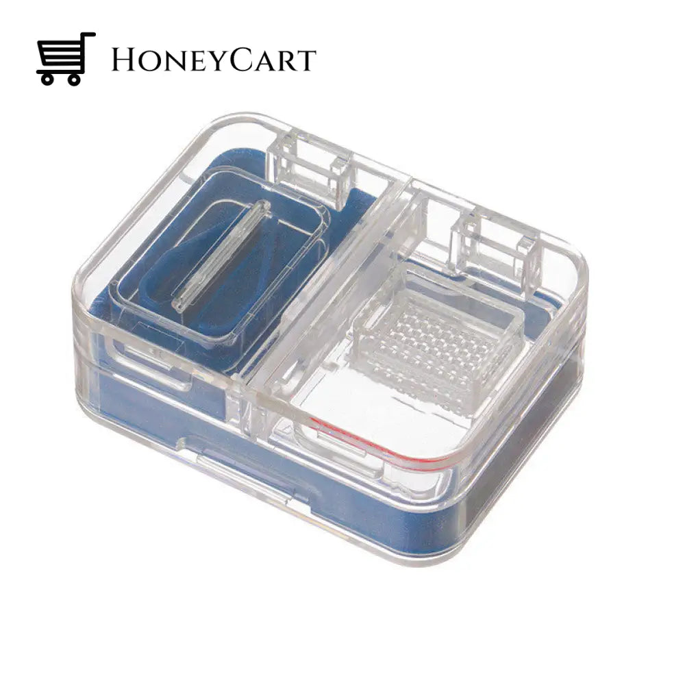 Multipurpose Medicine Storage Box Blue Plastic