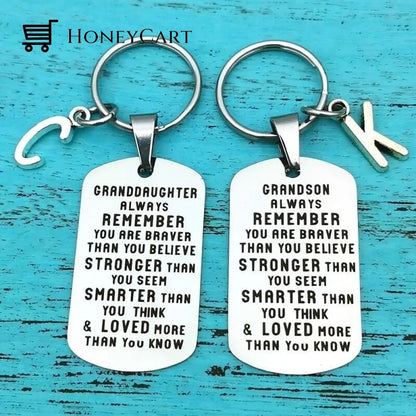 My Grandson / Granddaughter Gift Lettering Keychain