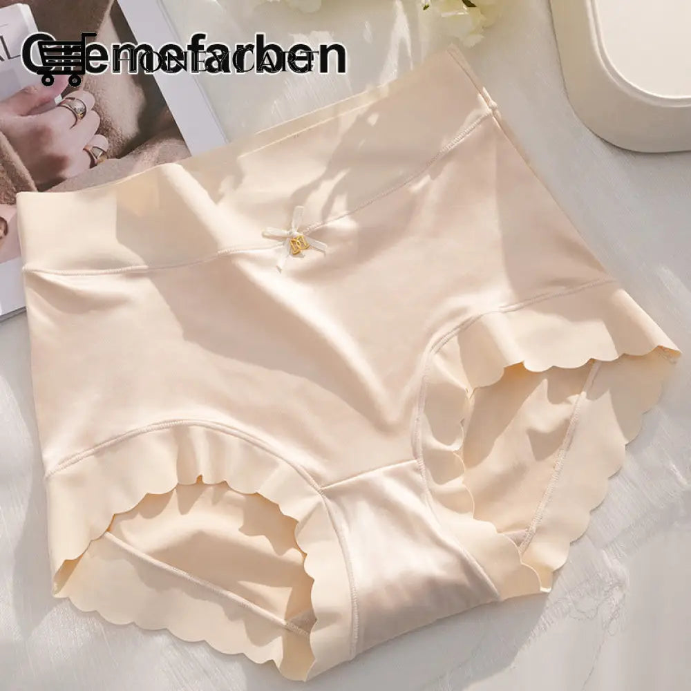 Nahtlose Damenunterwäsche Aus Eisseide/Ice Silk Underwear Cremefarben / M Beauty& Health