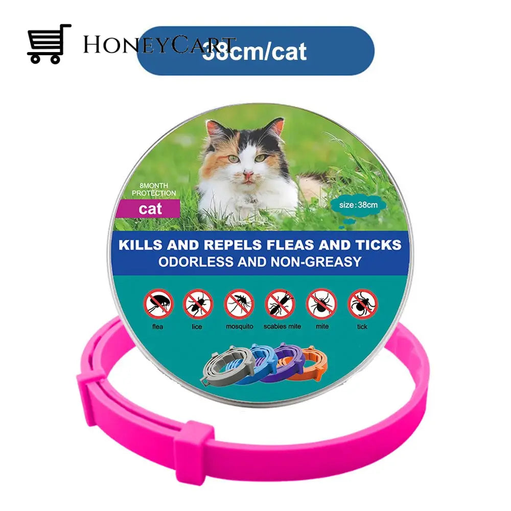 Natural Flea And Tick Collar Pink (Cats)