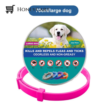 Natural Flea And Tick Collar Pink (Large Dogs)