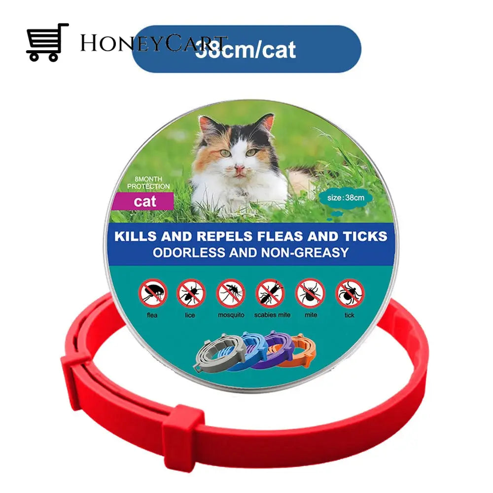 Natural Flea And Tick Collar Red (Cats)