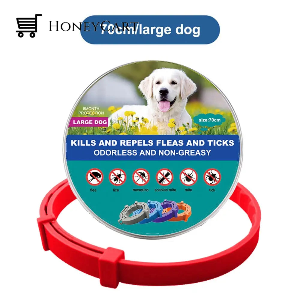 Natural Flea And Tick Collar Red (Large Dogs)