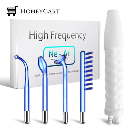 Ne+Ar High Frequency Facial Machine Electrotherapy Wands Wrinkles Remover Cleansing Kits