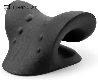 Neck And Shoulder Relaxer Chiropractic Pillow Stretcher Black
