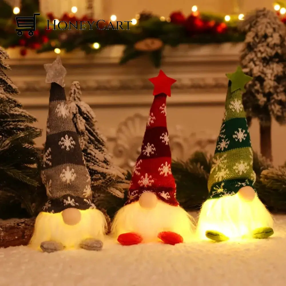 New 6 Style Glowing Gnome Christmas Faceless Doll Merry Home Decoration