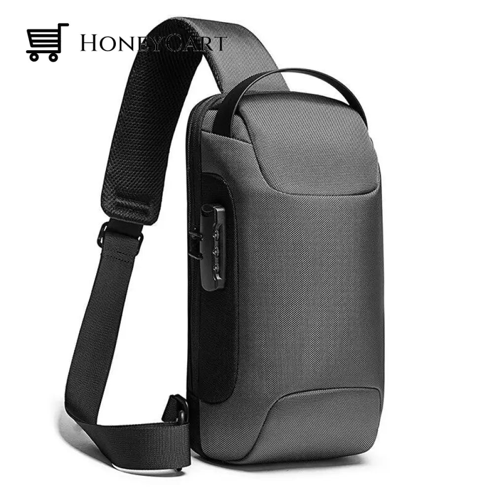 New Carbon Fiber Streamline Anti-Theft Sling Bag Man-Bag