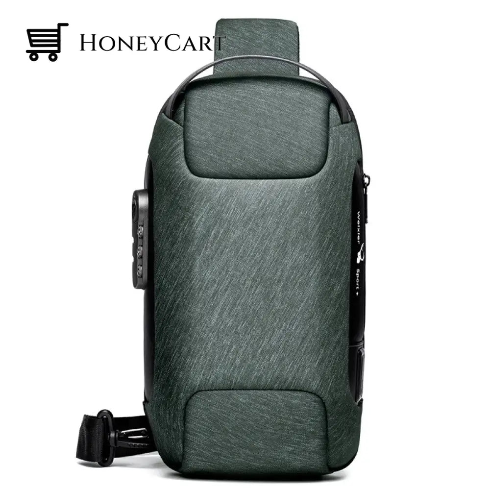 New Carbon Fiber Streamline Anti-Theft Sling Bag Man-Bag