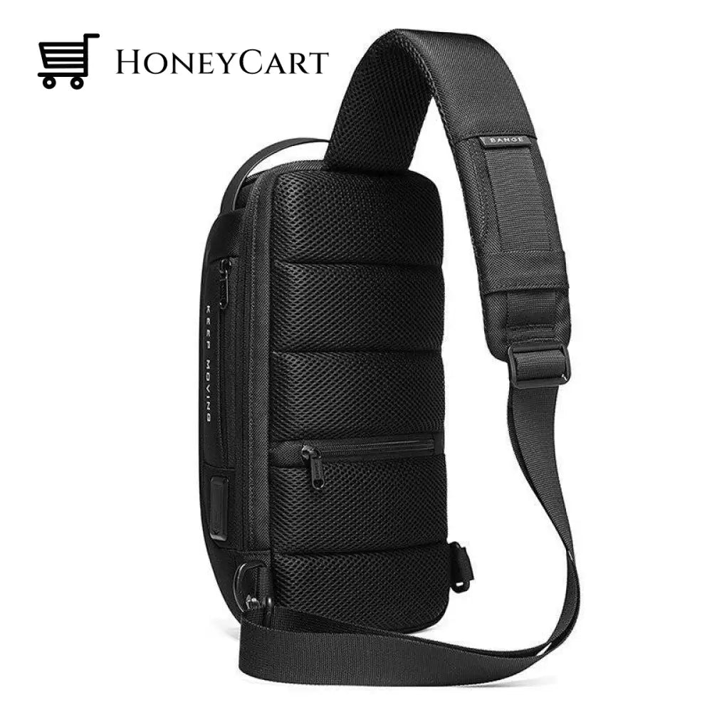 New Carbon Fiber Streamline Anti-Theft Sling Bag Man-Bag