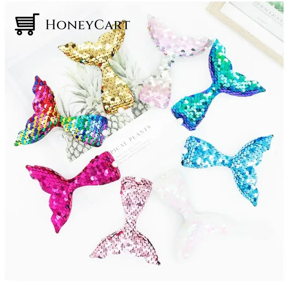 New Cartoon Mermaid Tail Sequined Duckbill Clip Tool