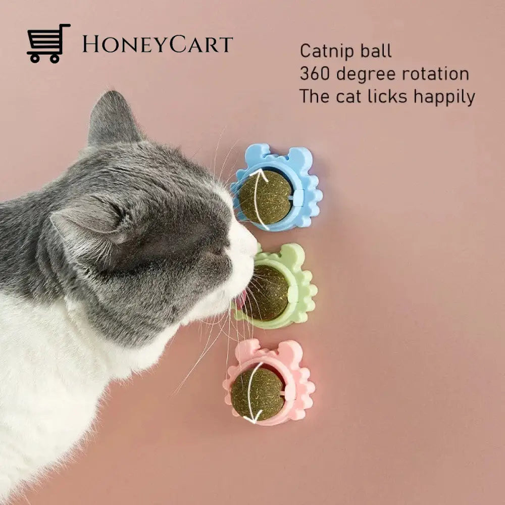 New Crab Catnip Ball All Natural Flmint Cat Toy Teeth Clean Edible