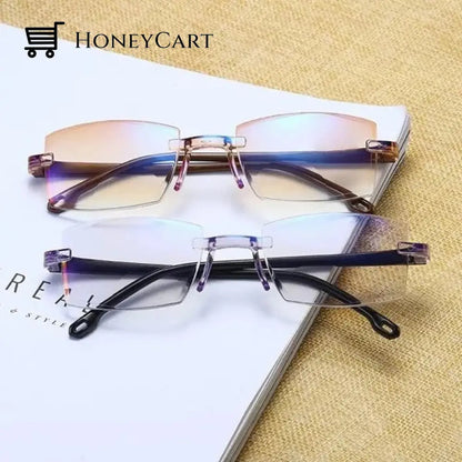 New Diamond-Cut Bifocal Progressive & Anti-Blue Eyewear Ultralight Reading Glasses Eye