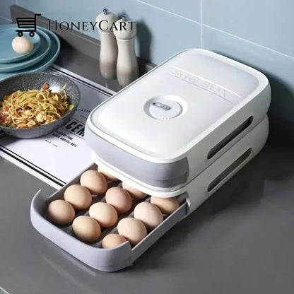 New Drawer Type Egg Storage Box White