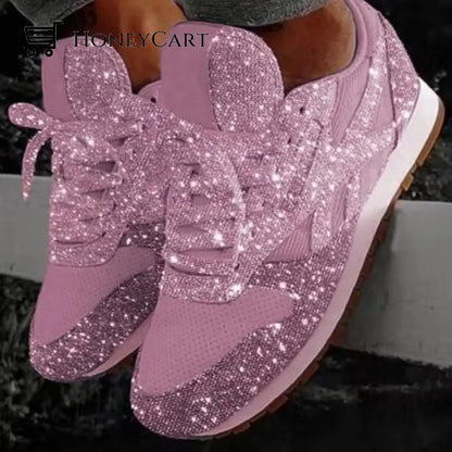 New Style Women S Casual Shoes Thick And Shiny Pink / Us-4 Tool