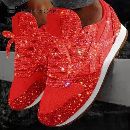 New Style Women S Casual Shoes Thick And Shiny Red / Us-4 Tool