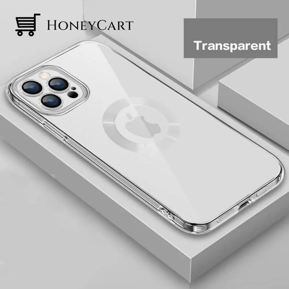 New Version 2.0 Transparent Electroplated Phone Case With Camera Protector Transparent / For 14 Pro